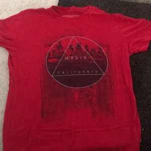 California, Aéropostale, t-shirt, red
